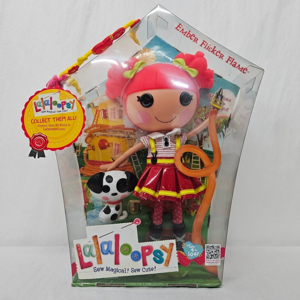 Lalaloopsy Ember Flicker Flame Doll with Dalmatian Pet and Poster New In Box